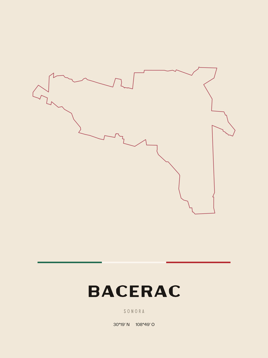 Framed poster of Bacerac, Sonora.