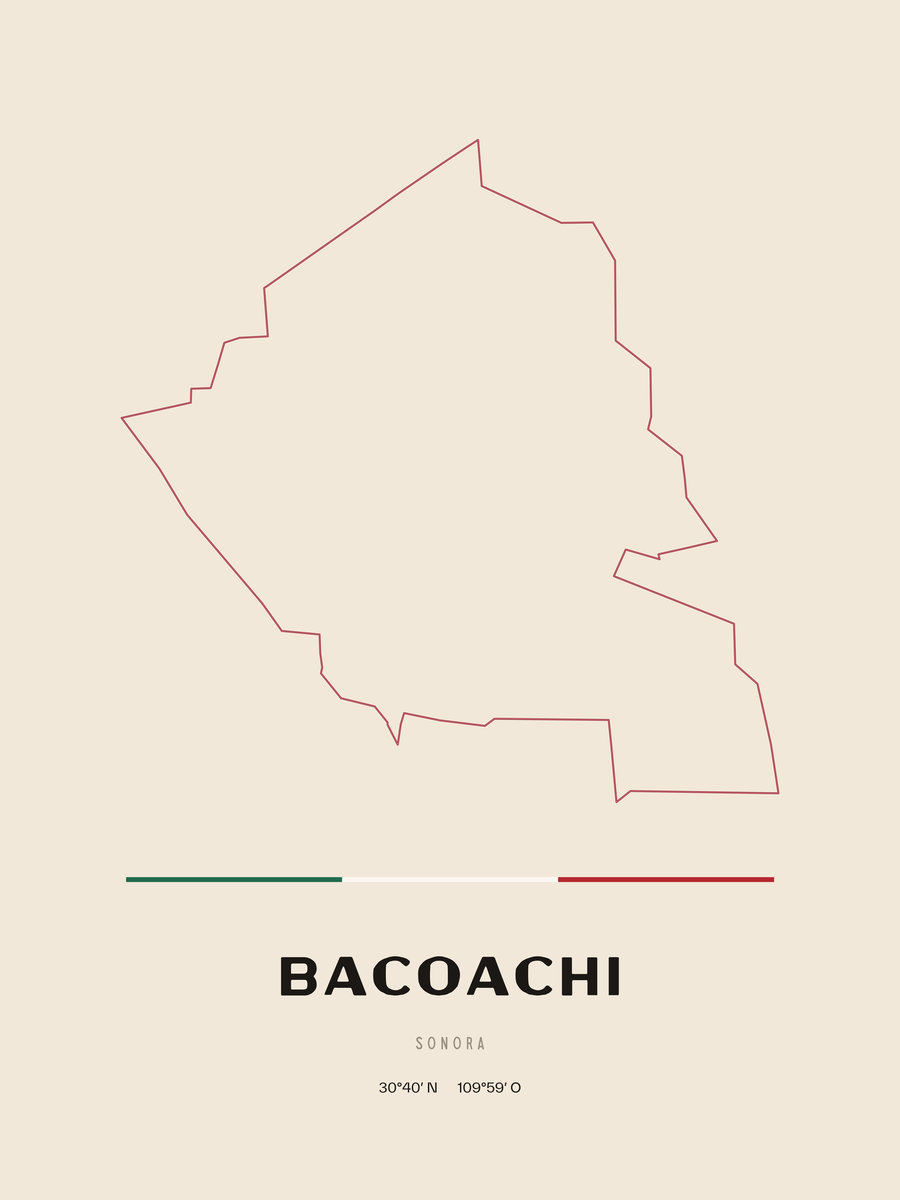 Framed poster of Bacoachi, Sonora.