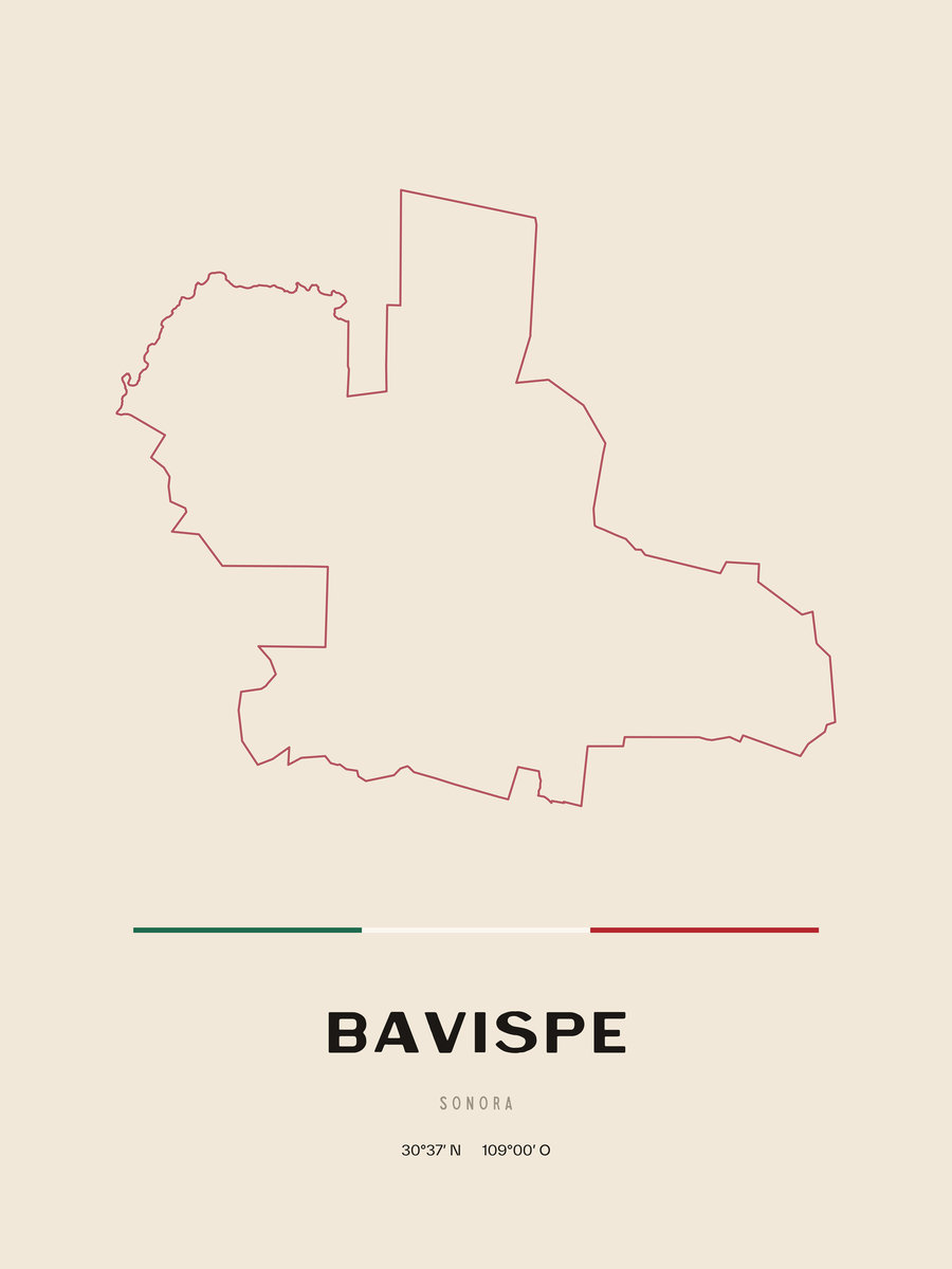 Framed poster of Bavispe, Sonora.