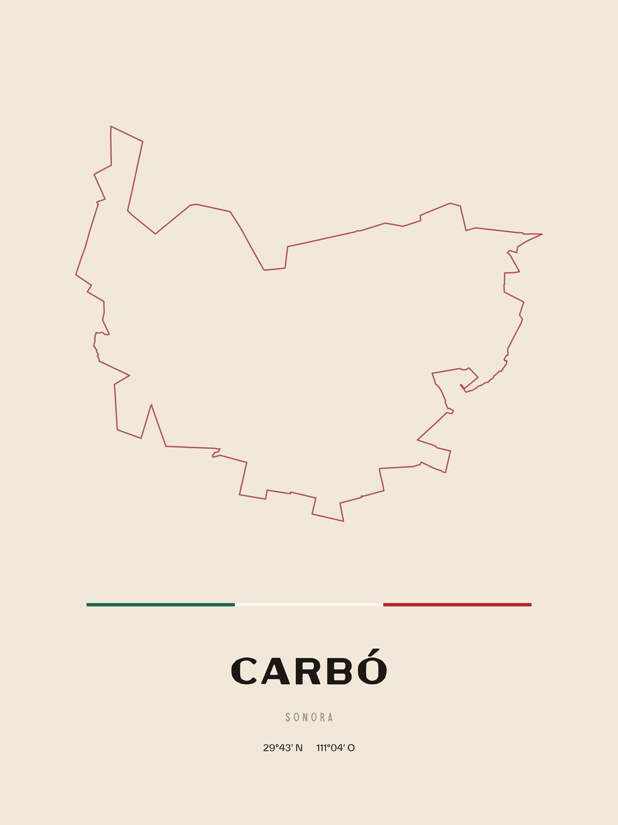 Framed poster of Carbó, Sonora.