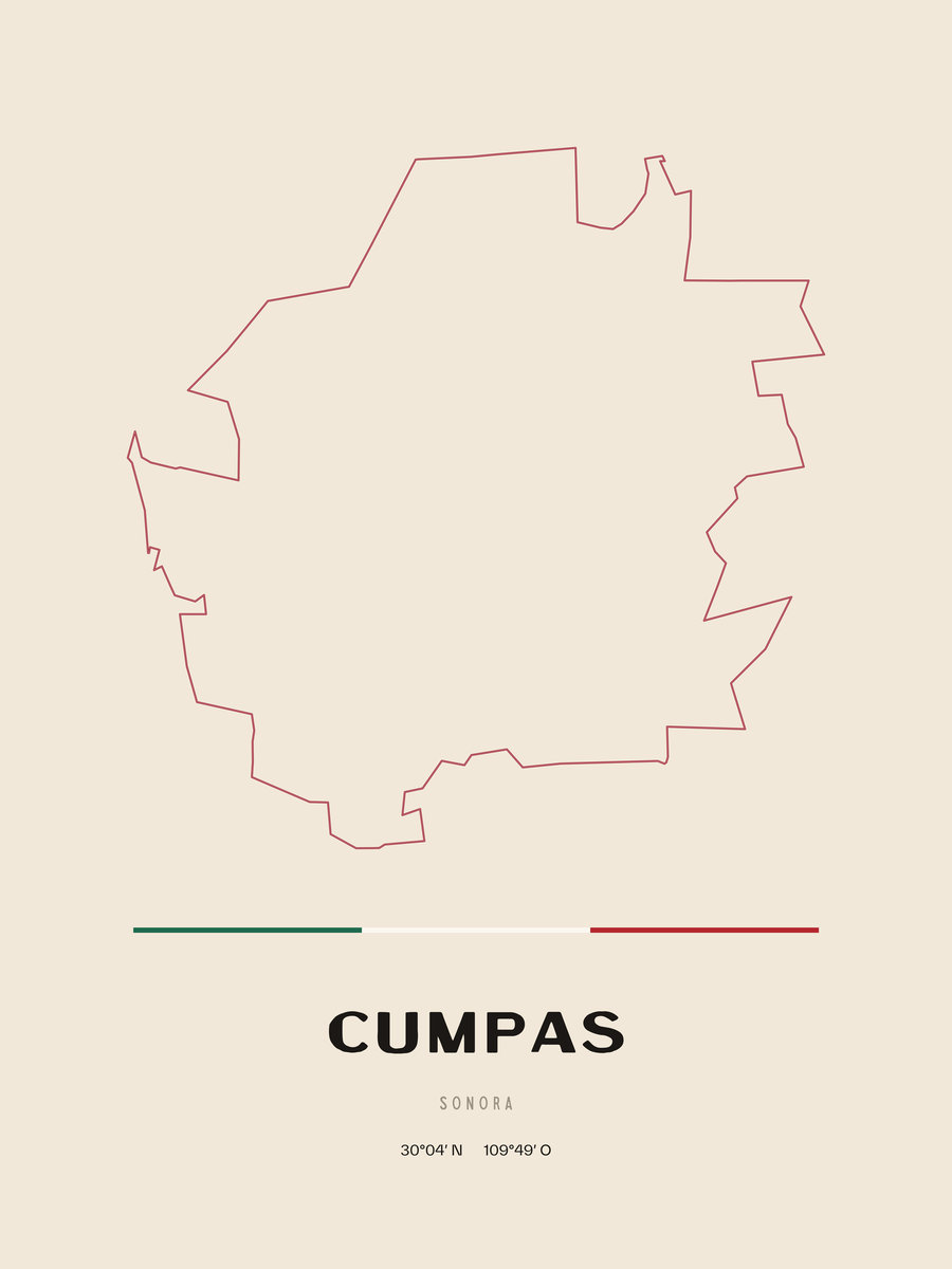 Framed poster of Cumpas, Sonora.