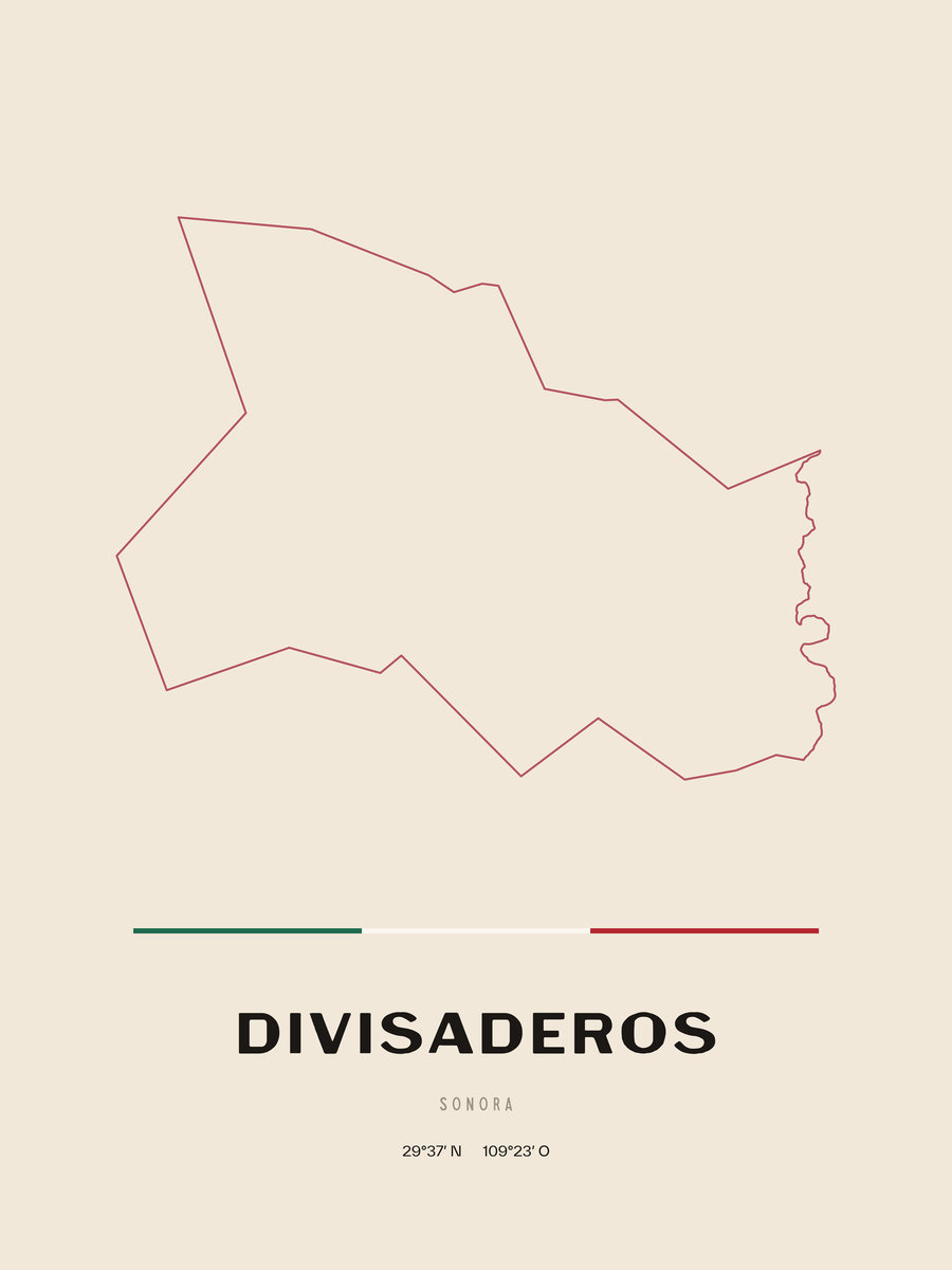 Framed poster of Divisaderos, Sonora.