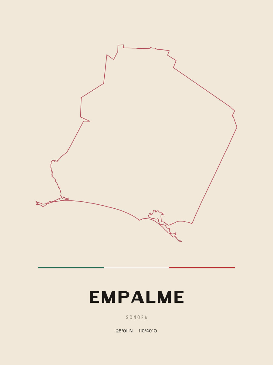 Framed poster of Empalme, Sonora.