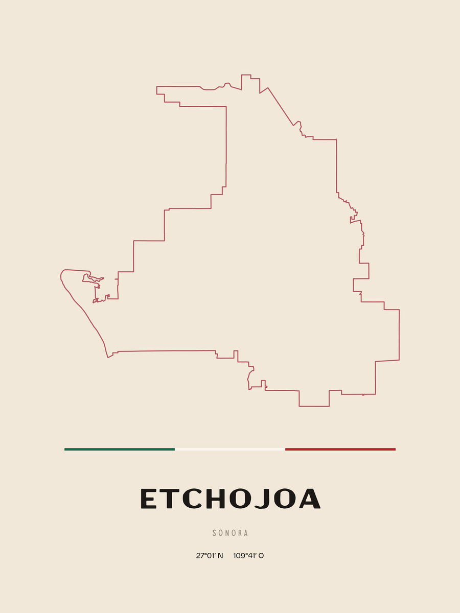 Framed poster of Etchojoa, Sonora.