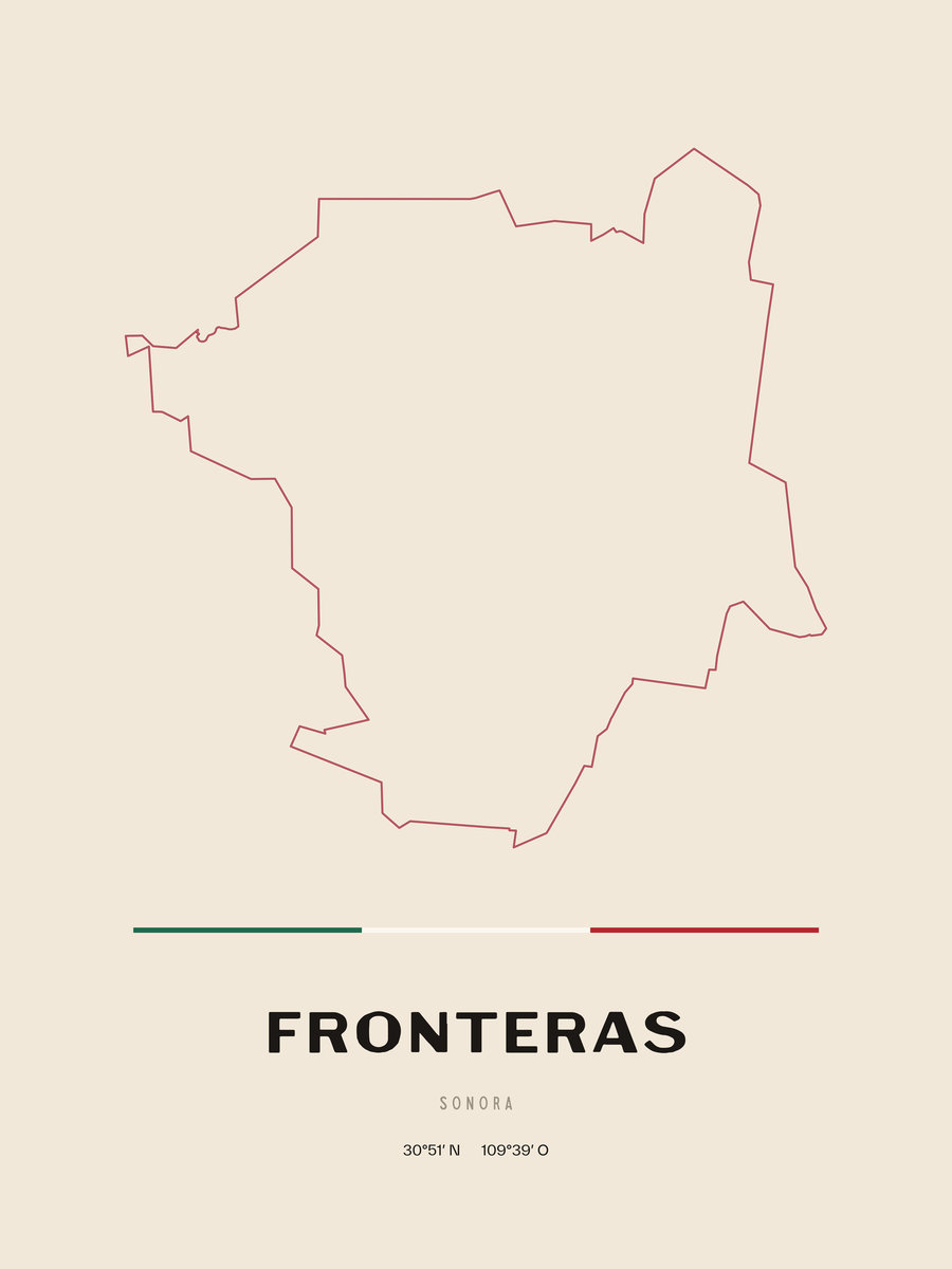 Framed poster of Fronteras, Sonora.