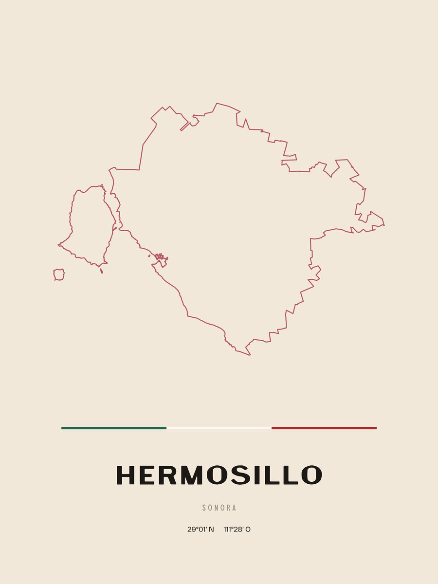 Framed poster of Hermosillo, Sonora.