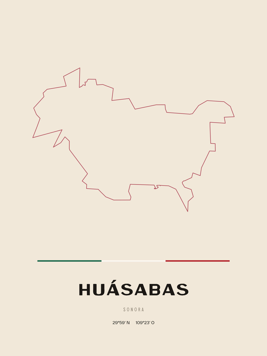 Framed poster of Huásabas, Sonora.