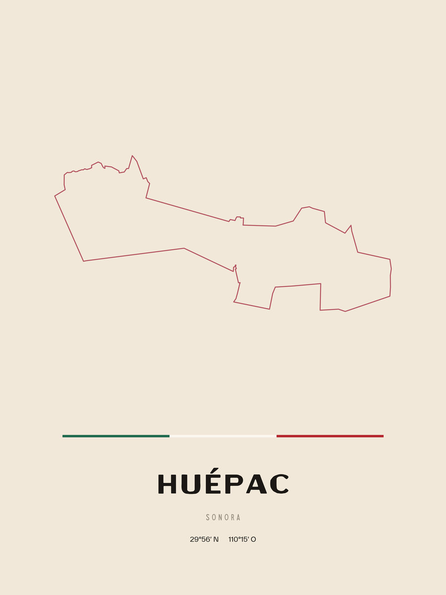 Framed poster of Huépac, Sonora.