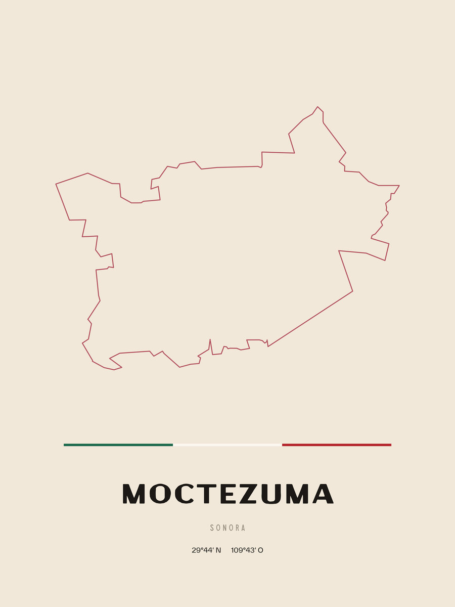 Framed poster of Moctezuma, Sonora.