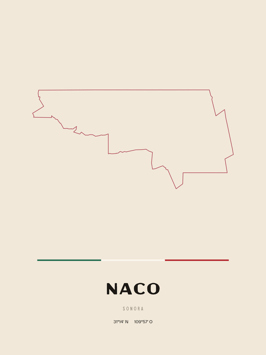 Framed poster of Naco, Sonora.