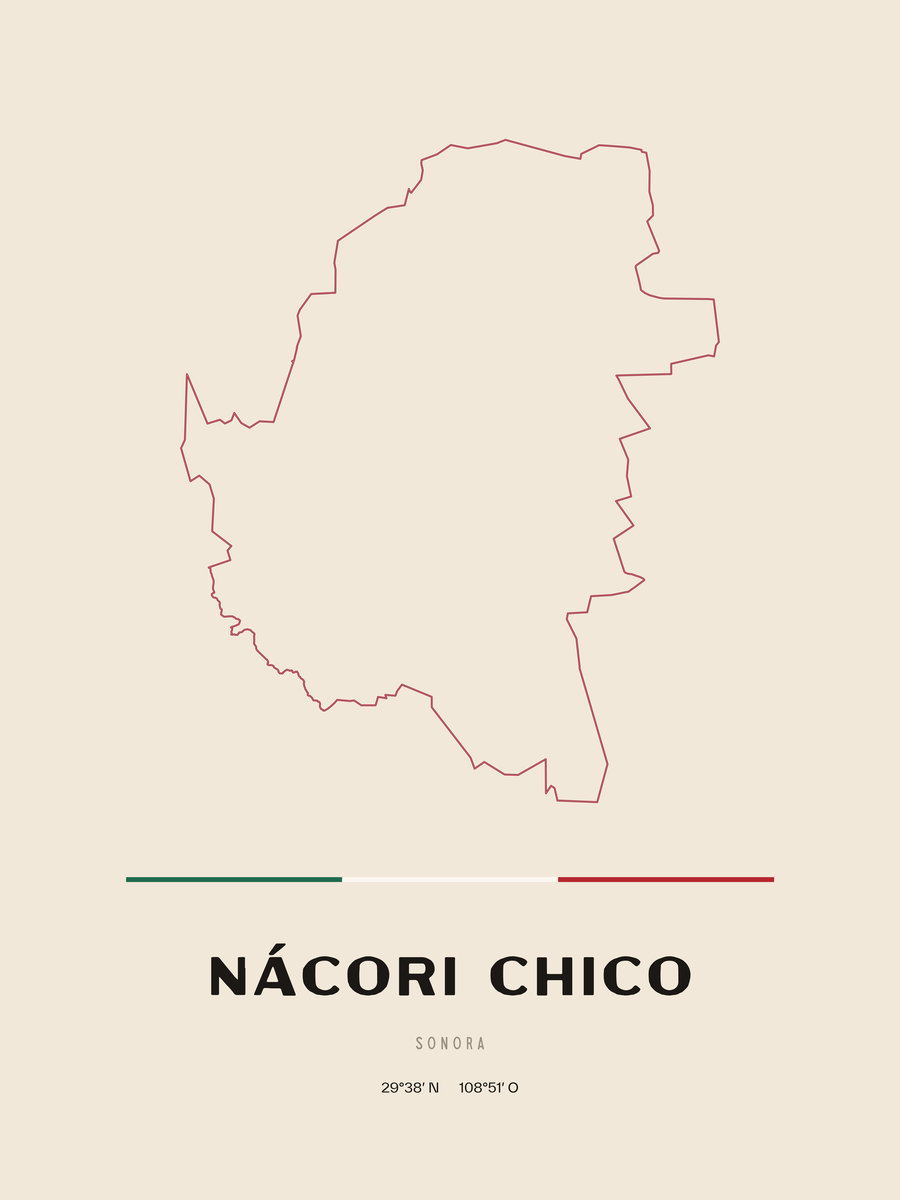 Framed poster of Nácori Chico, Sonora.