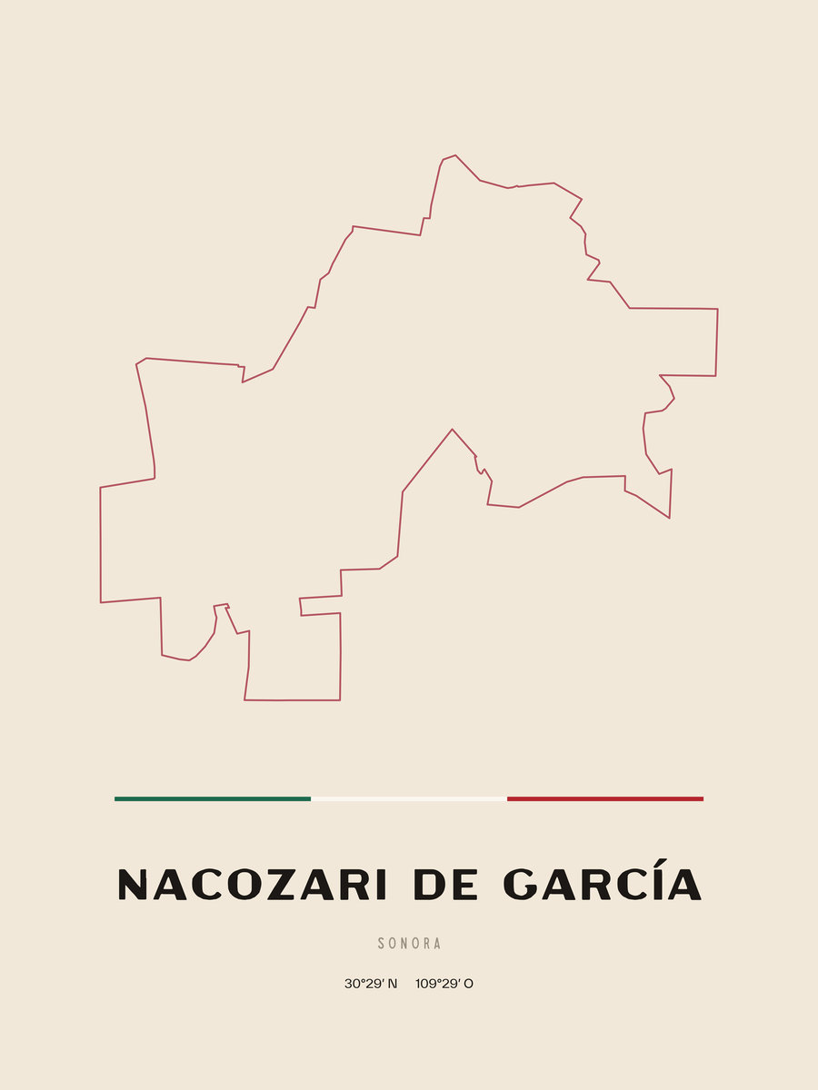 Framed poster of Nacozari de García, Sonora.