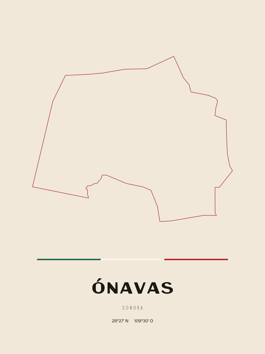 Framed poster of Ónavas, Sonora.