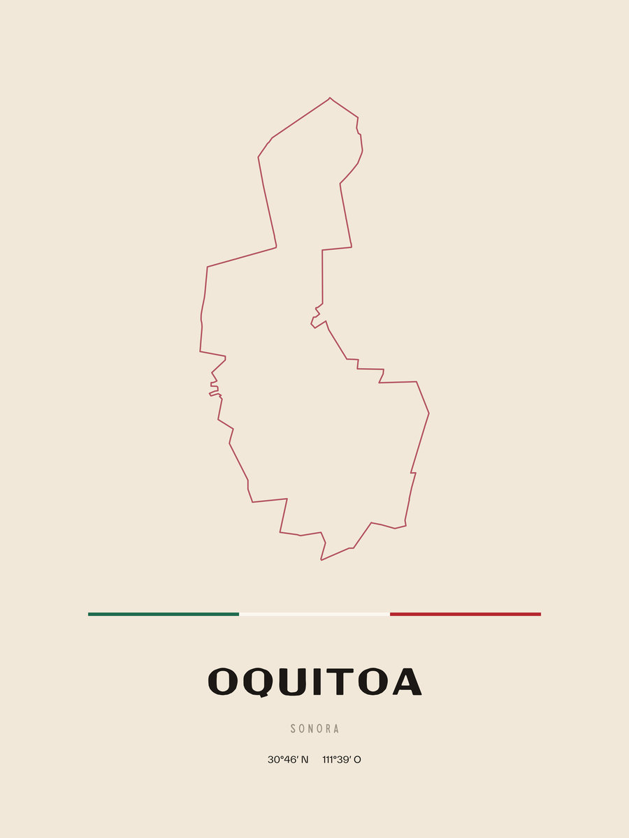 Framed poster of Oquitoa, Sonora.