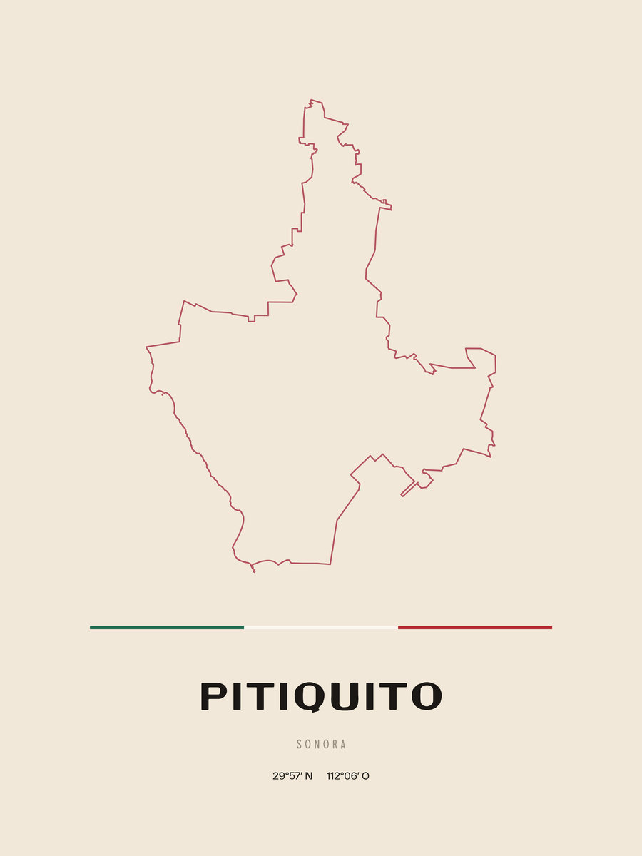 Framed poster of Pitiquito, Sonora.