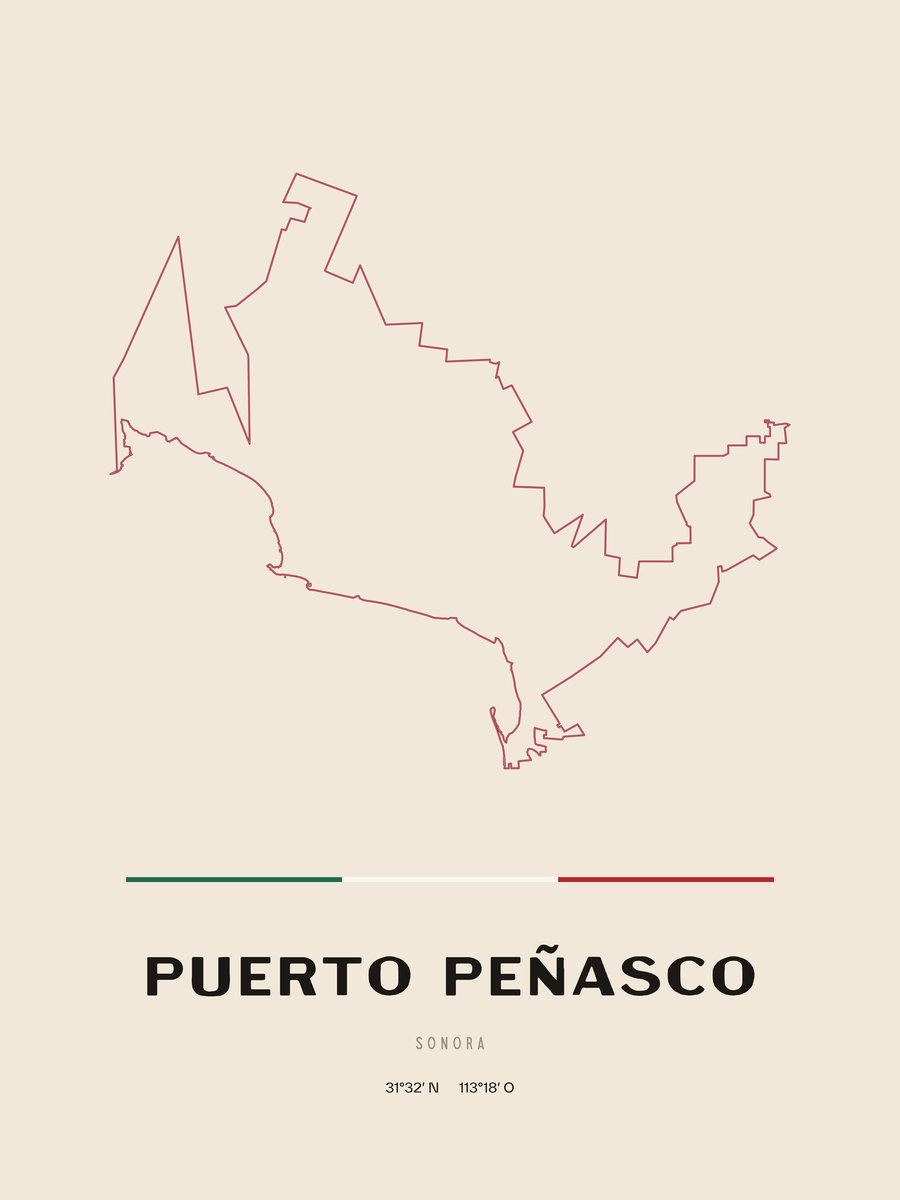 Framed poster of Puerto Peñasco, Sonora.