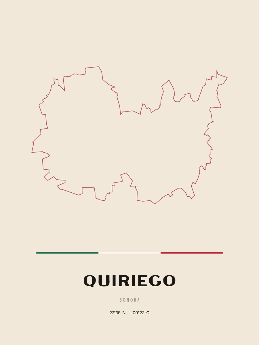 Framed poster of Quiriego, Sonora.
