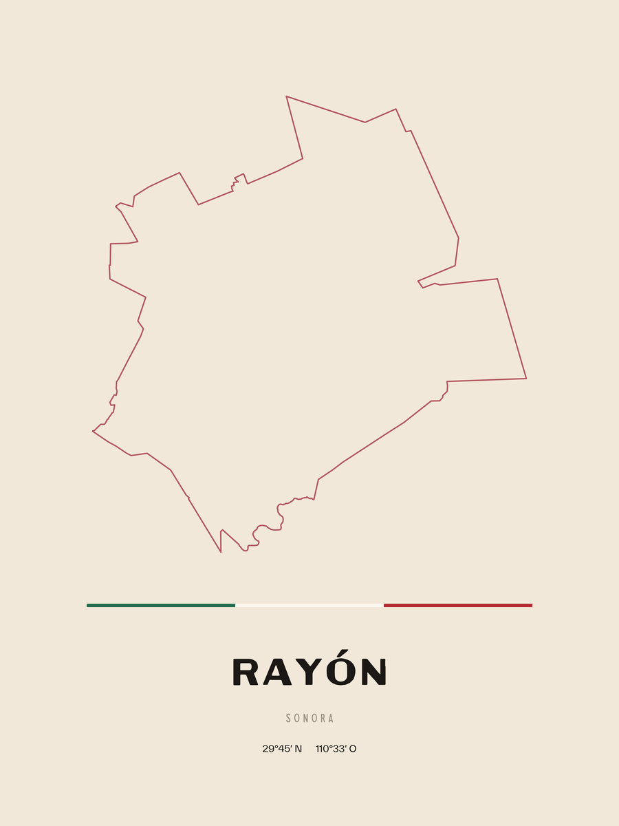 Framed poster of Rayón, Sonora.
