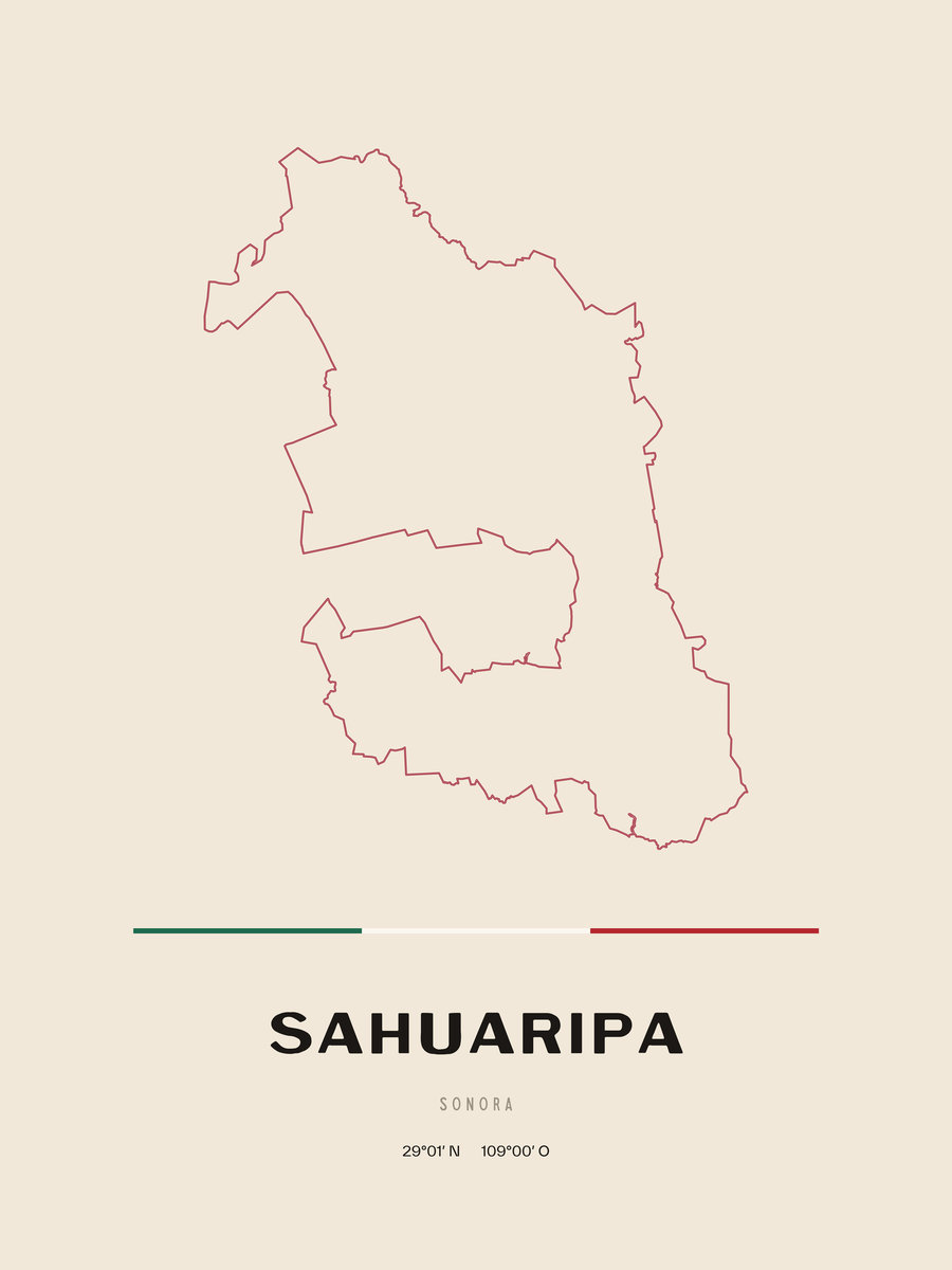 Framed poster of Sahuaripa, Sonora.