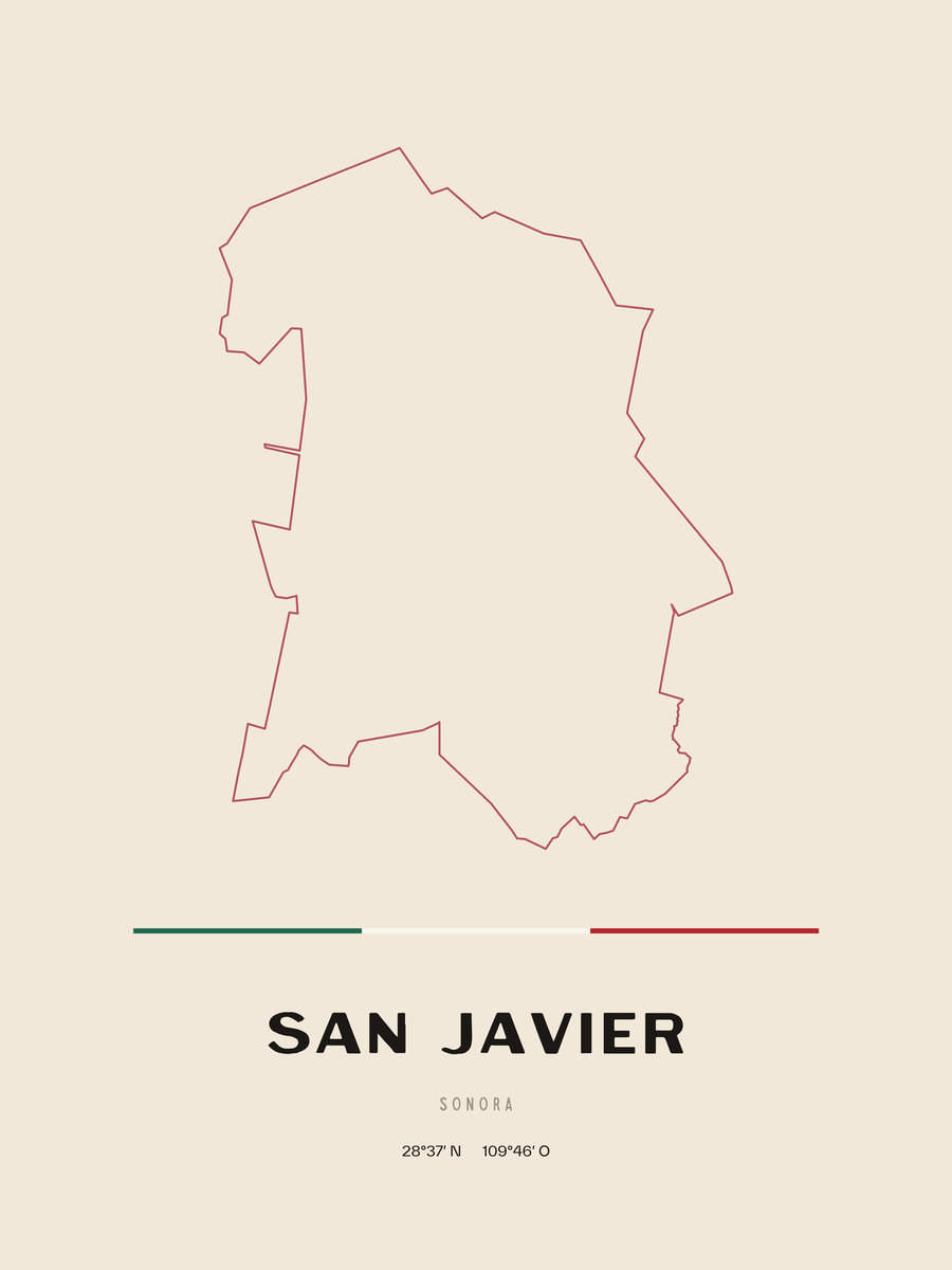 Framed poster of San Javier, Sonora.