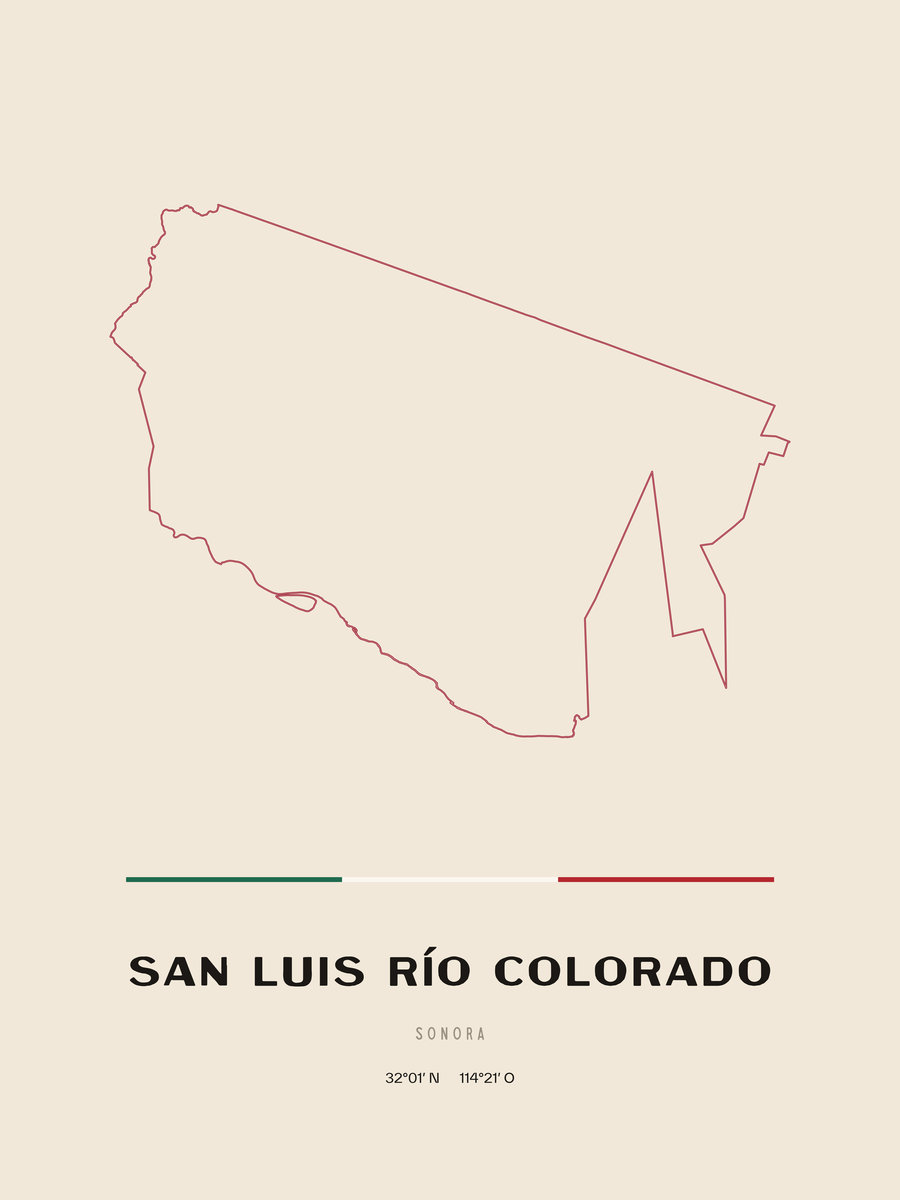 Framed poster of San Luis Río Colorado, Sonora.