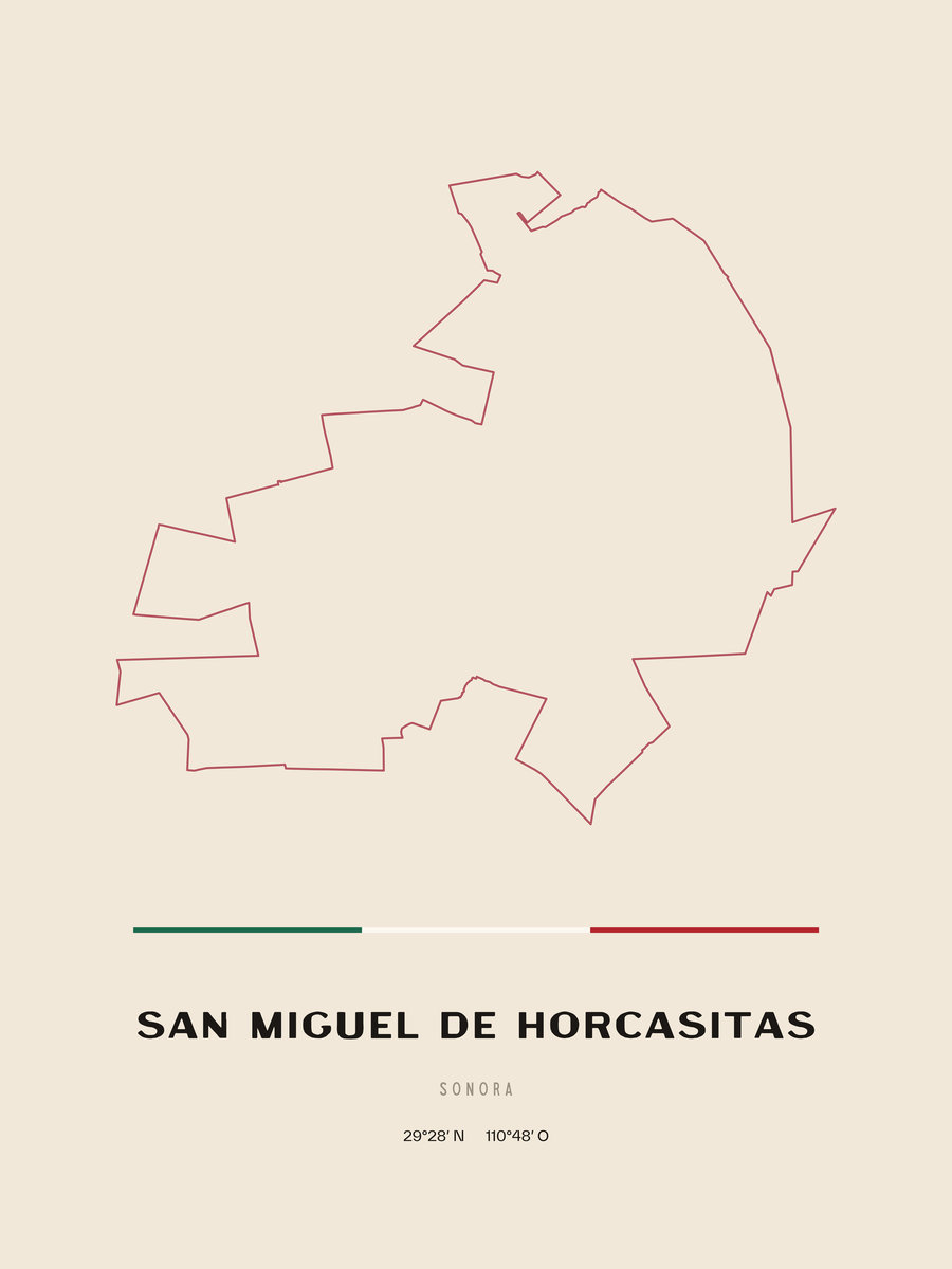 Framed poster of San Miguel de Horcasitas, Sonora.
