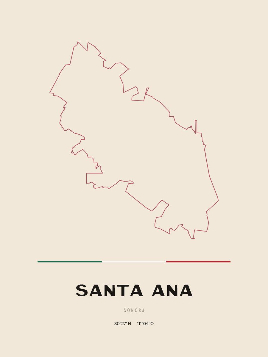 Framed poster of Santa Ana, Sonora.