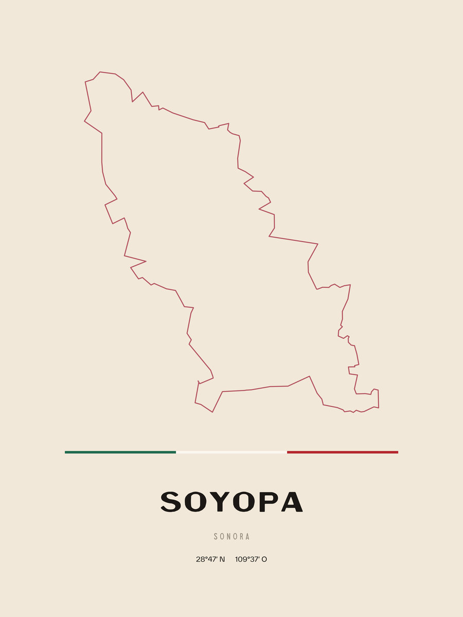 Framed poster of Soyopa, Sonora.
