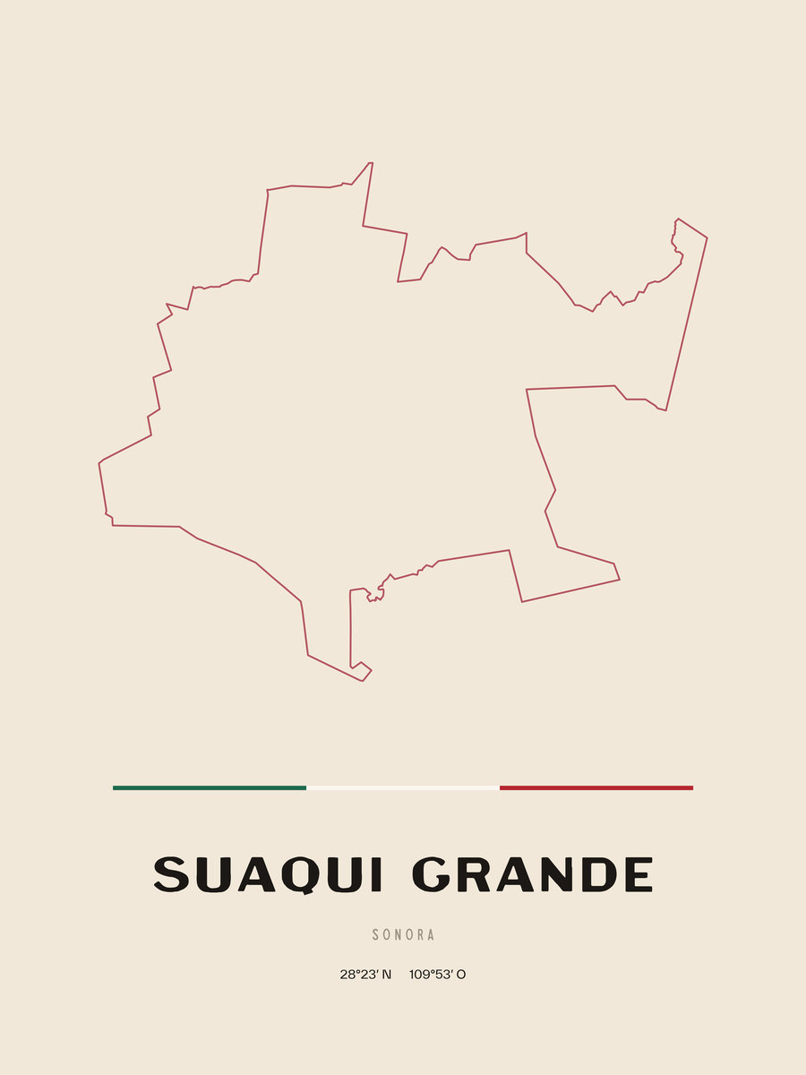 Framed poster of Suaqui Grande, Sonora.
