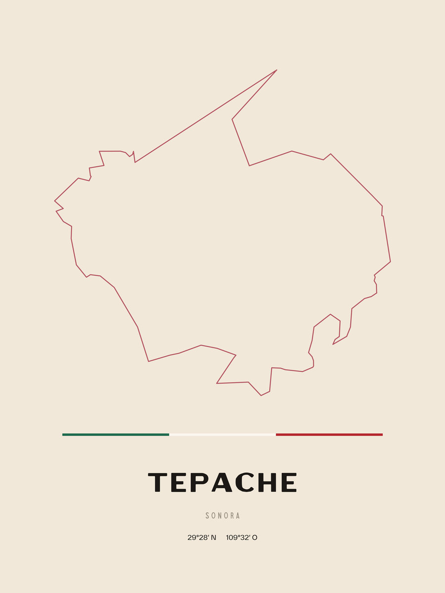 Framed poster of Tepache, Sonora.