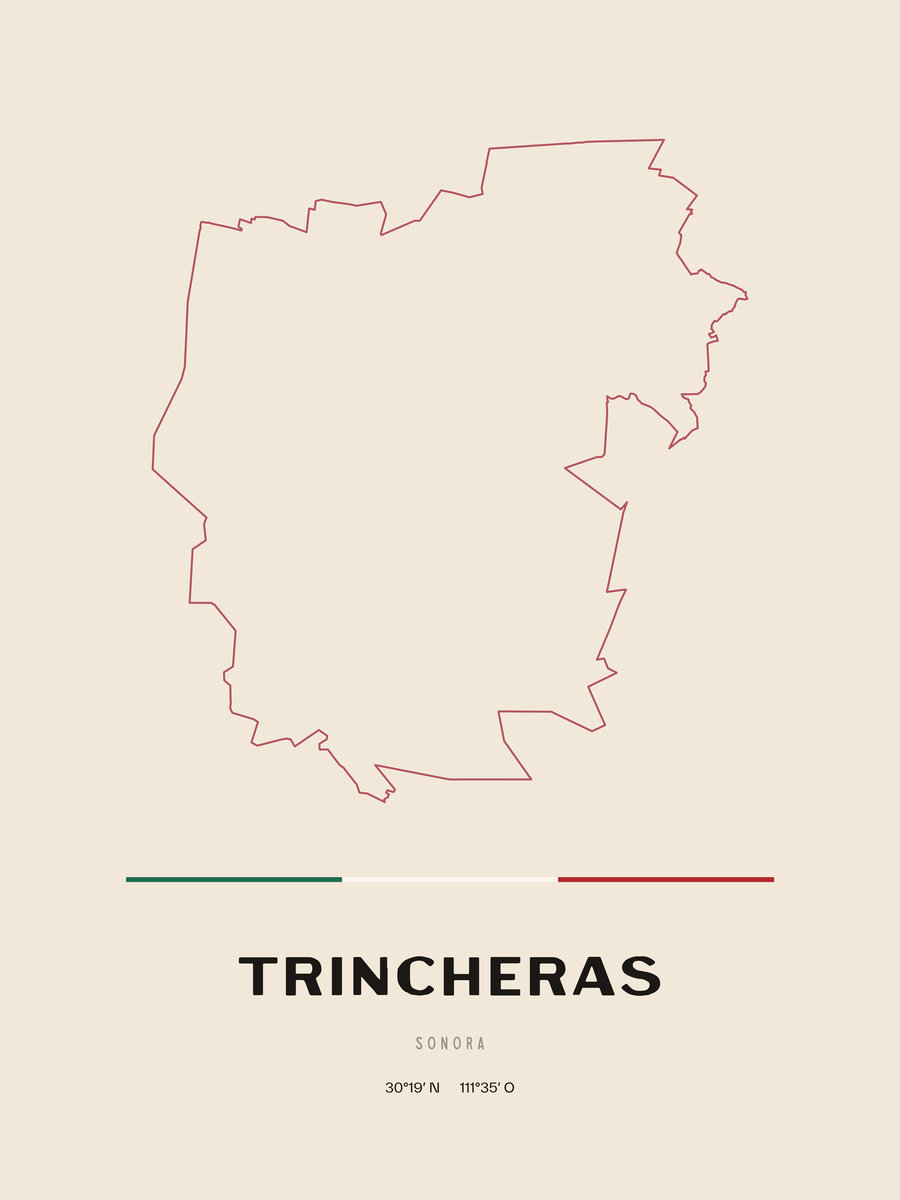 Framed poster of Trincheras, Sonora.