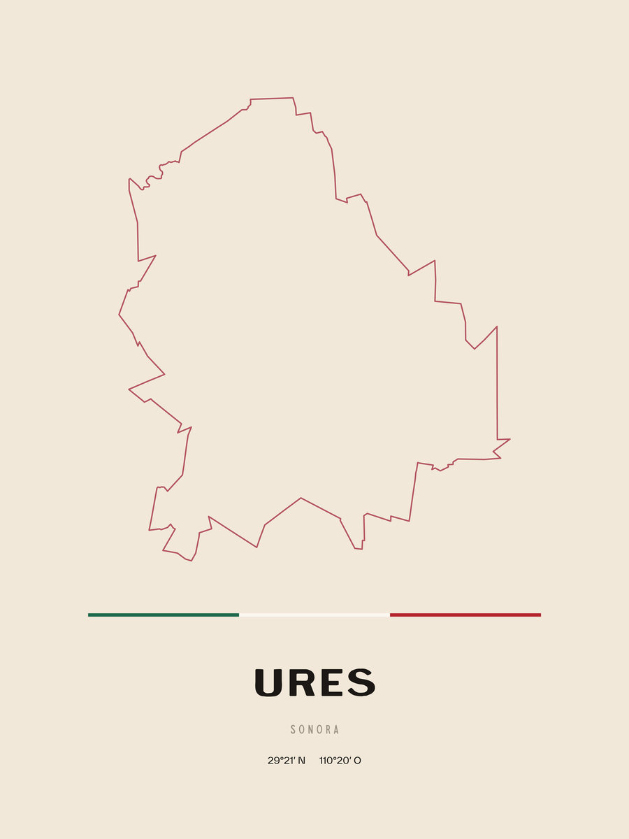 Framed poster of Ures, Sonora.