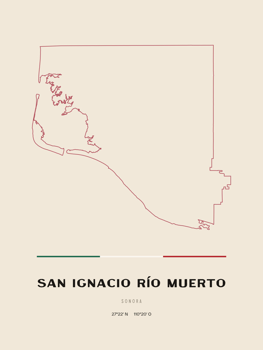 Framed poster of San Ignacio Río Muerto, Sonora.