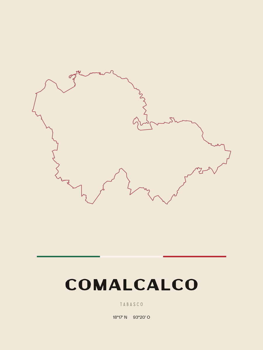 Framed poster of Comalcalco, Tabasco.