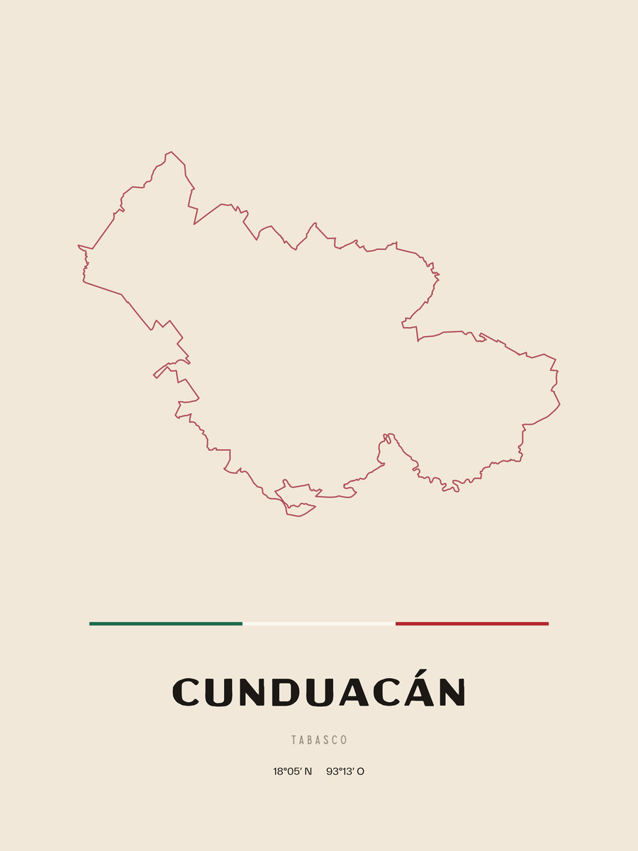 Framed poster of Cunduacán, Tabasco.