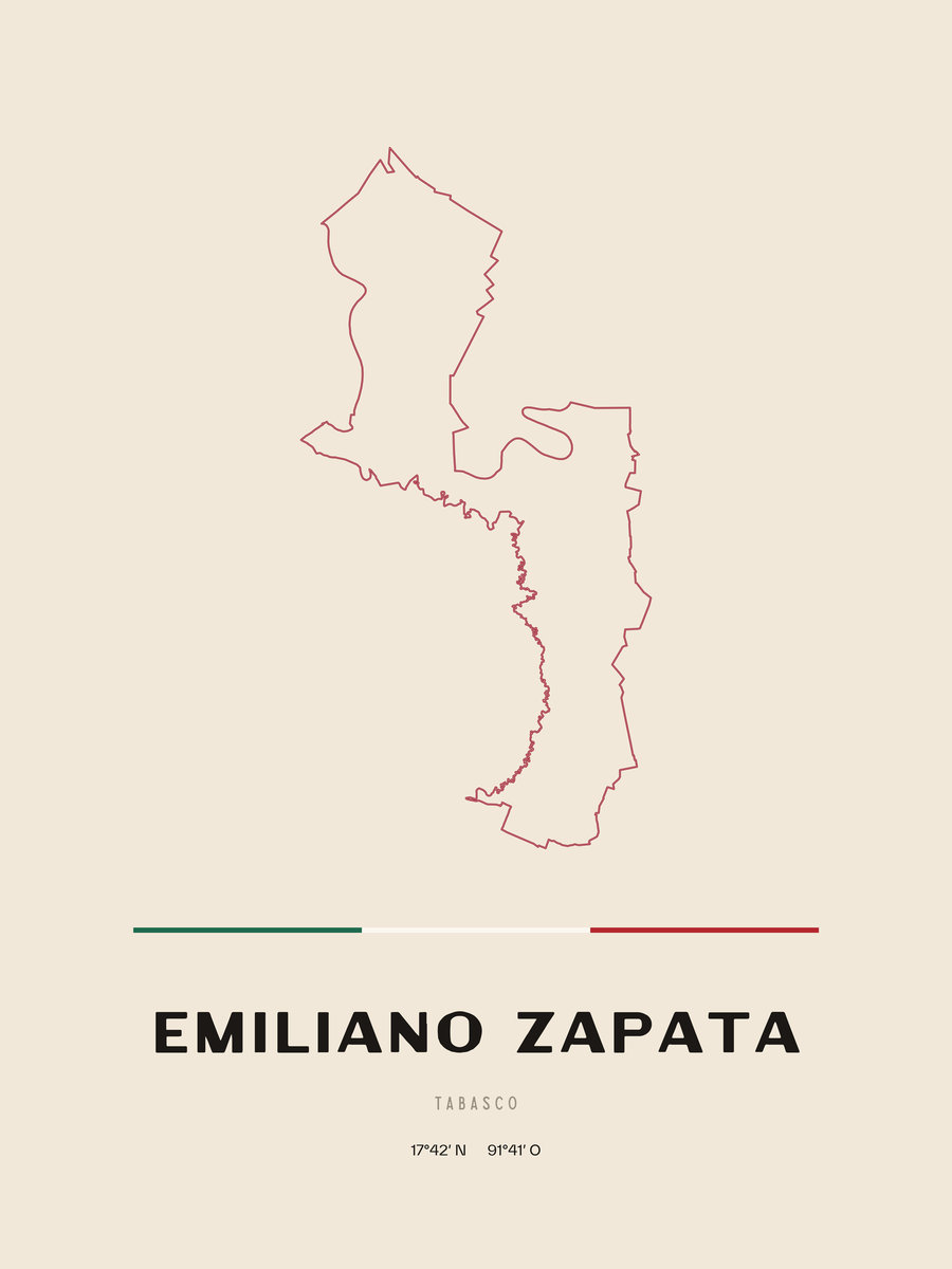 Framed poster of Emiliano Zapata, Tabasco.