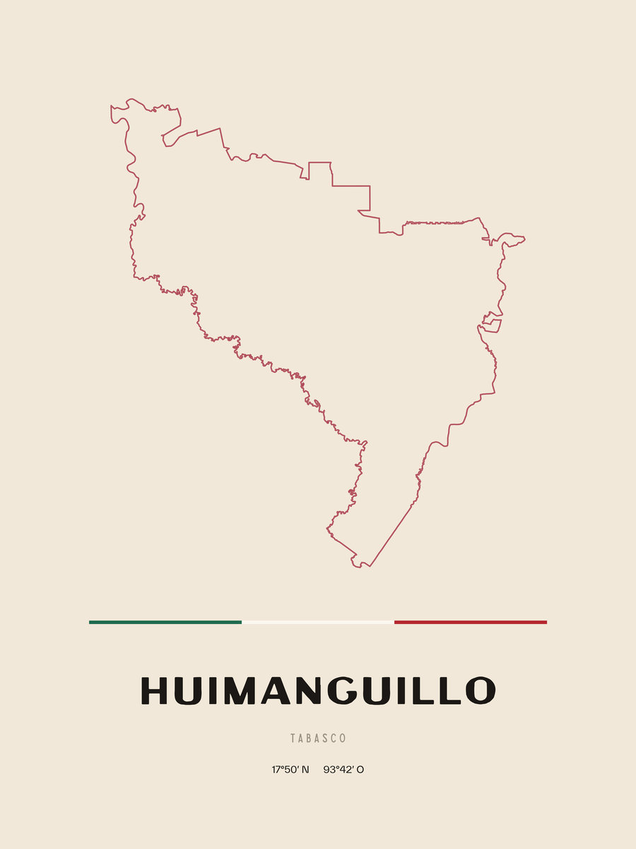 Framed poster of Huimanguillo, Tabasco.