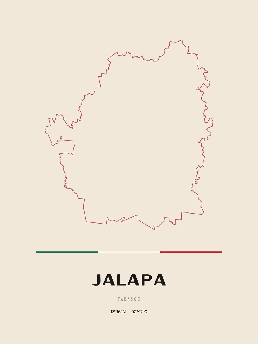 Framed poster of Jalapa, Tabasco.