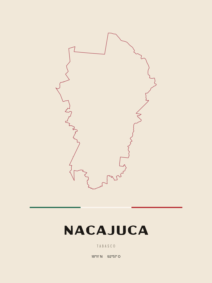 Framed poster of Nacajuca, Tabasco.