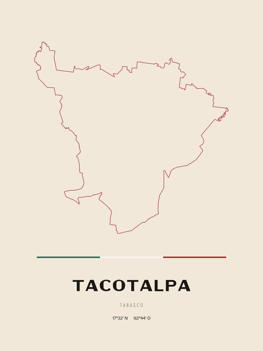 Framed poster of Tacotalpa, Tabasco.