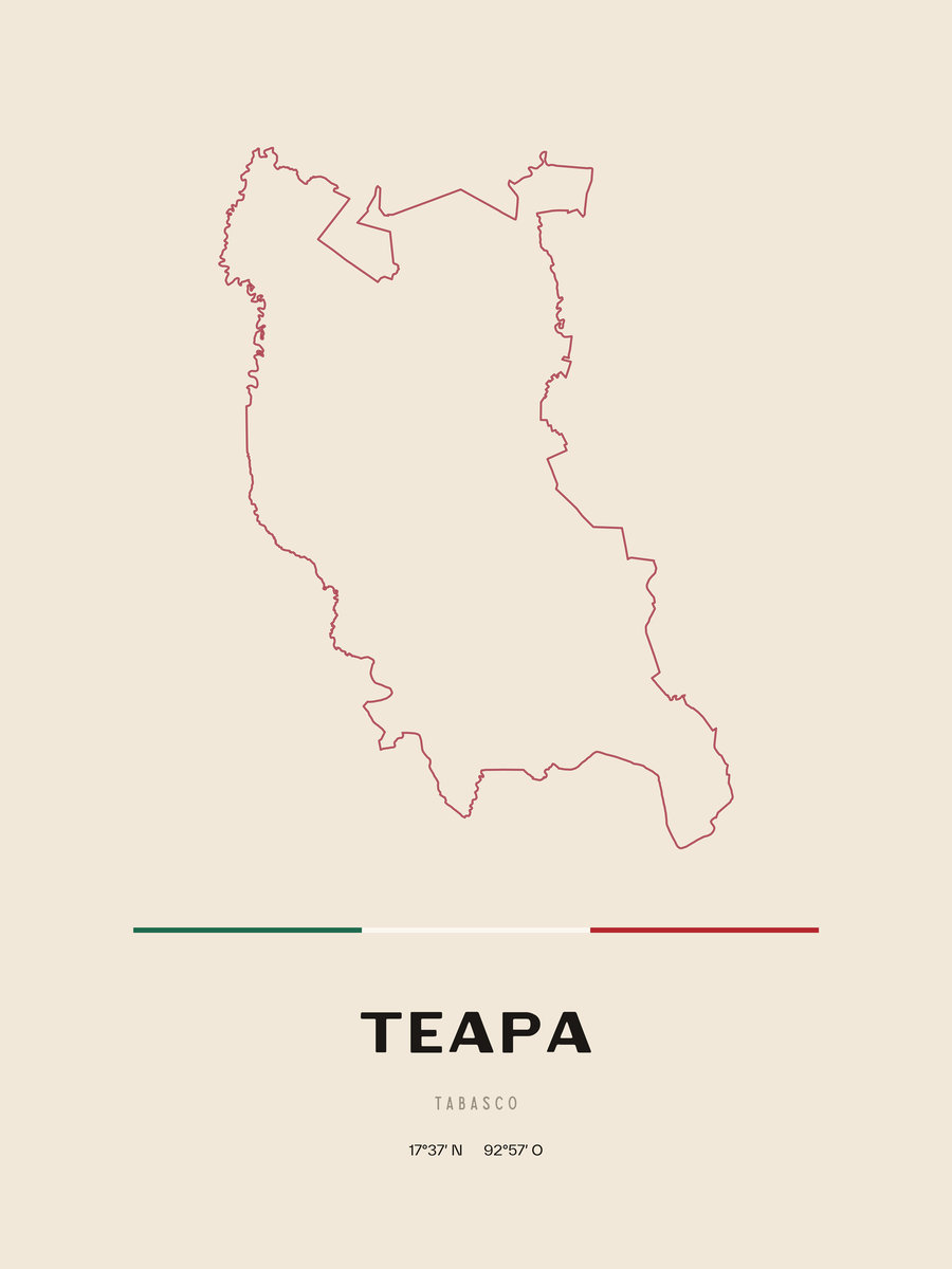Framed poster of Teapa, Tabasco.