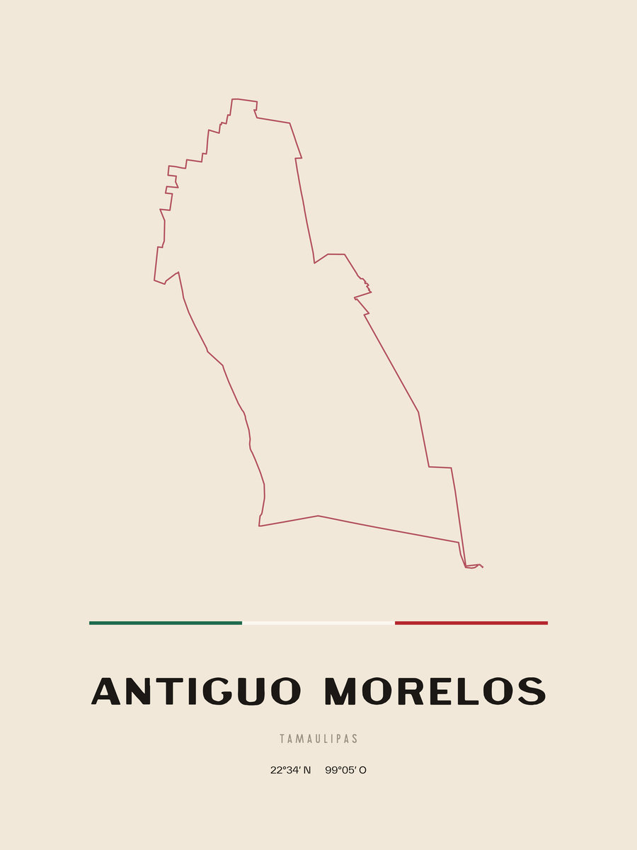 Framed poster of Antiguo Morelos, Tamaulipas.