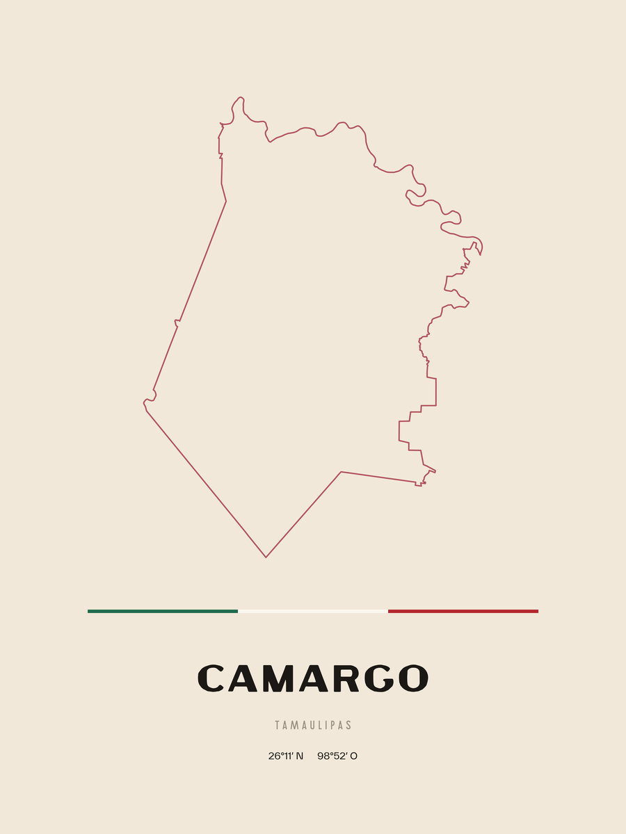 Framed poster of Camargo, Tamaulipas.