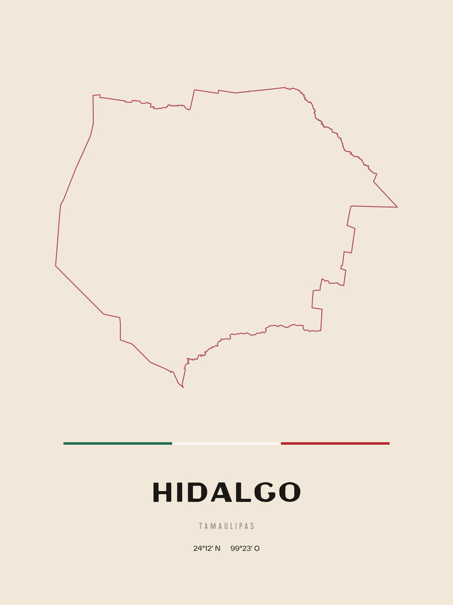 Framed poster of Hidalgo, Tamaulipas.