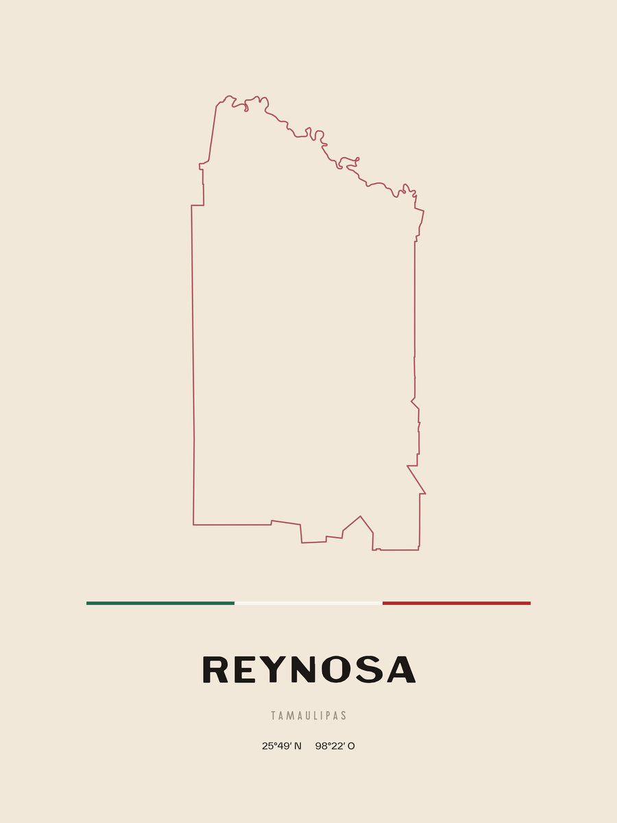 Framed poster of Reynosa, Tamaulipas.