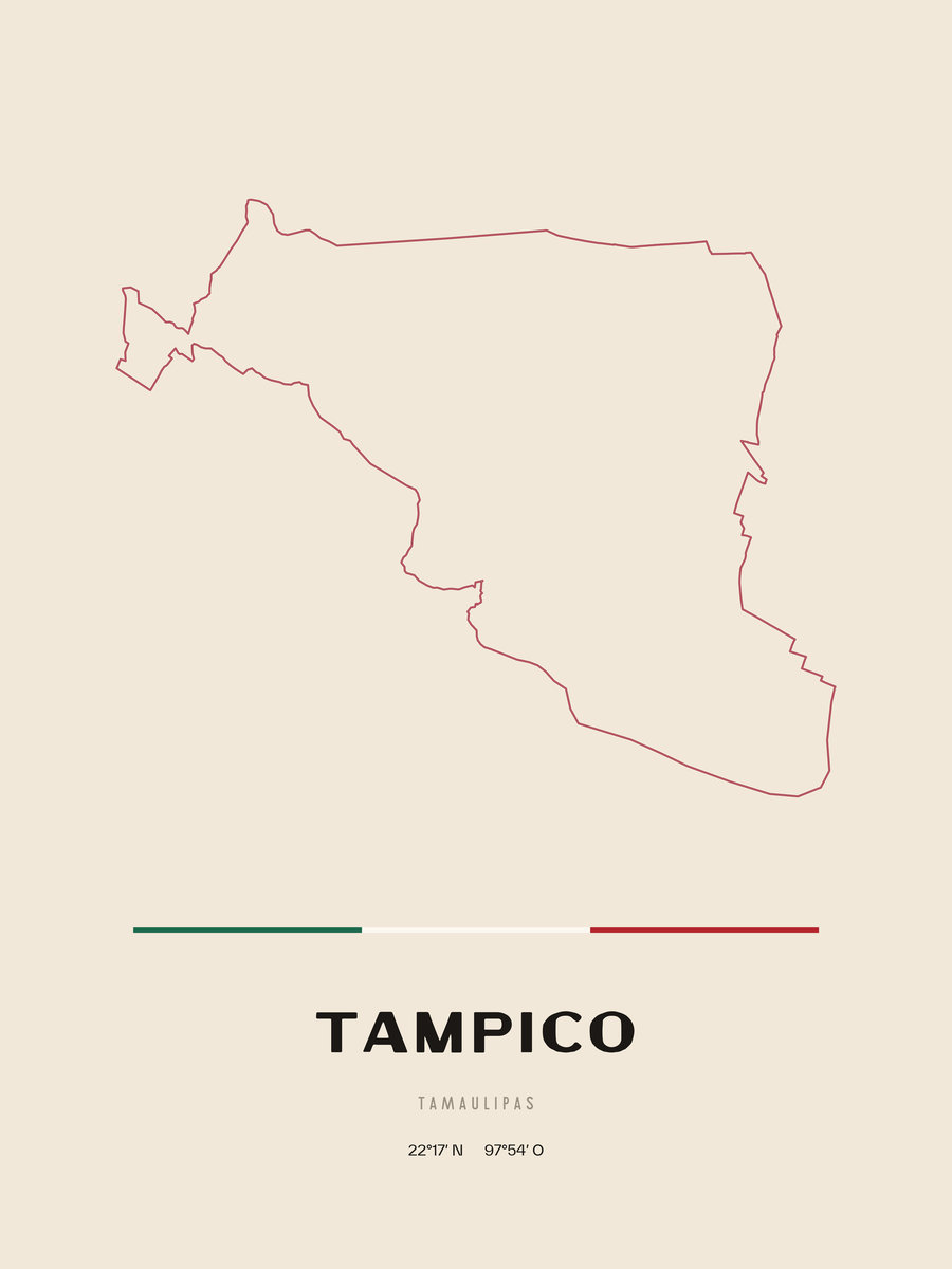 Framed poster of Tampico, Tamaulipas.