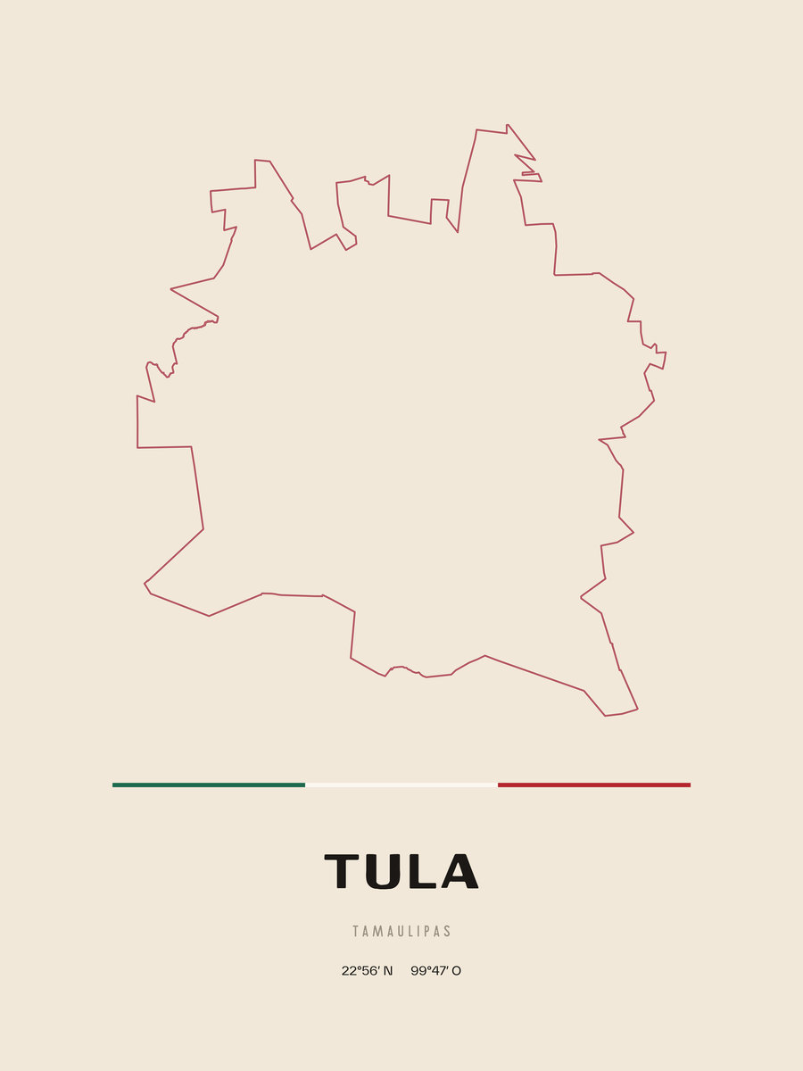 Framed poster of Tula, Tamaulipas.