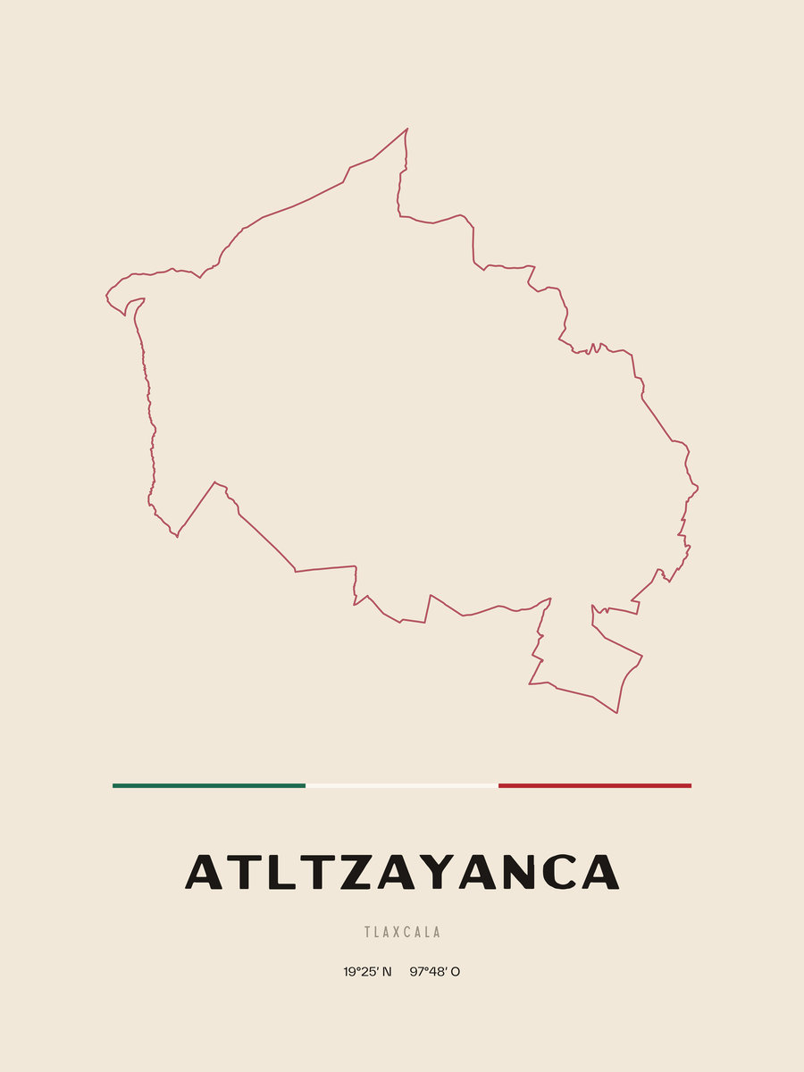 Framed poster of Atltzayanca, Tlaxcala.