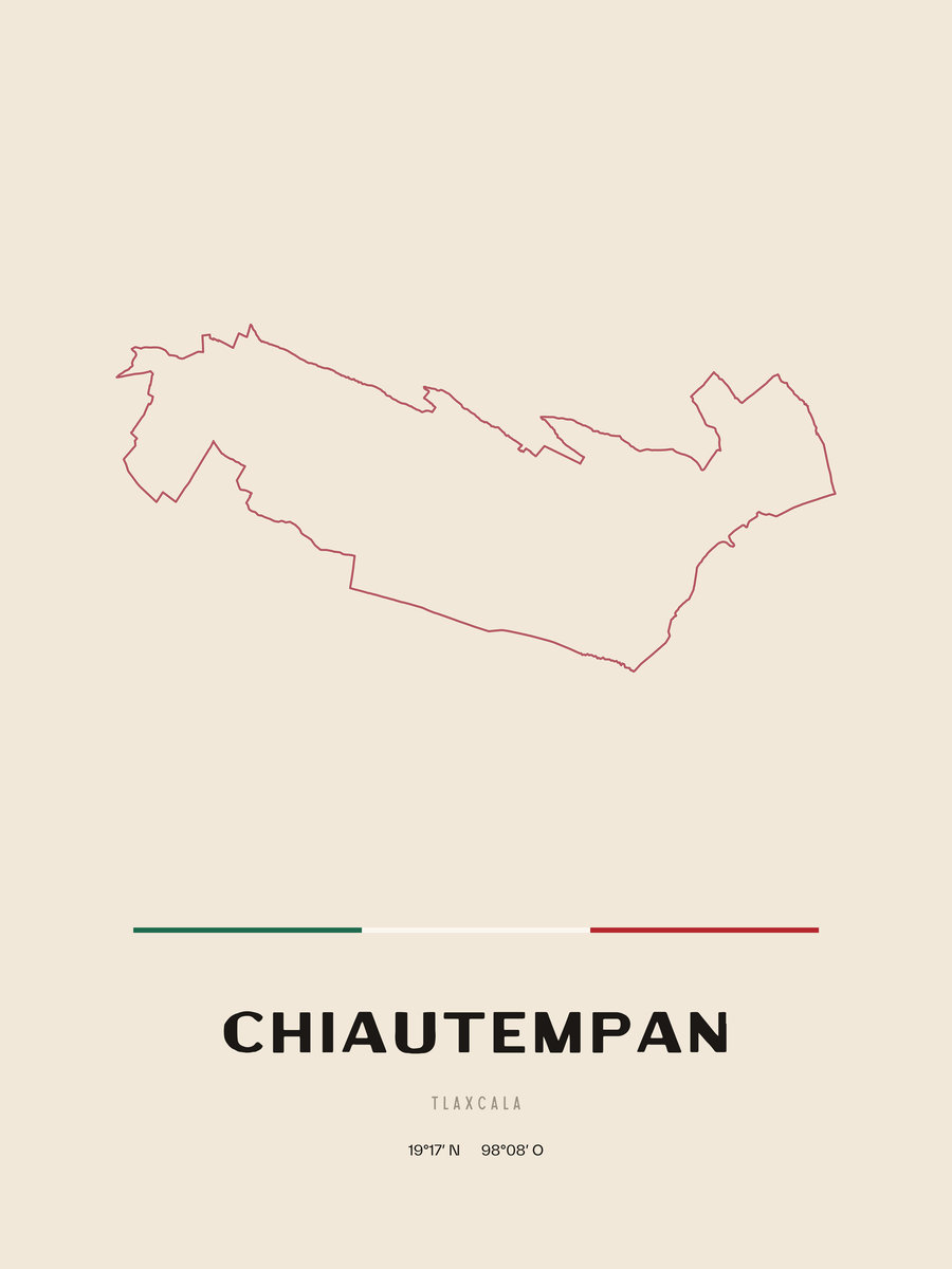 Framed poster of Chiautempan, Tlaxcala.