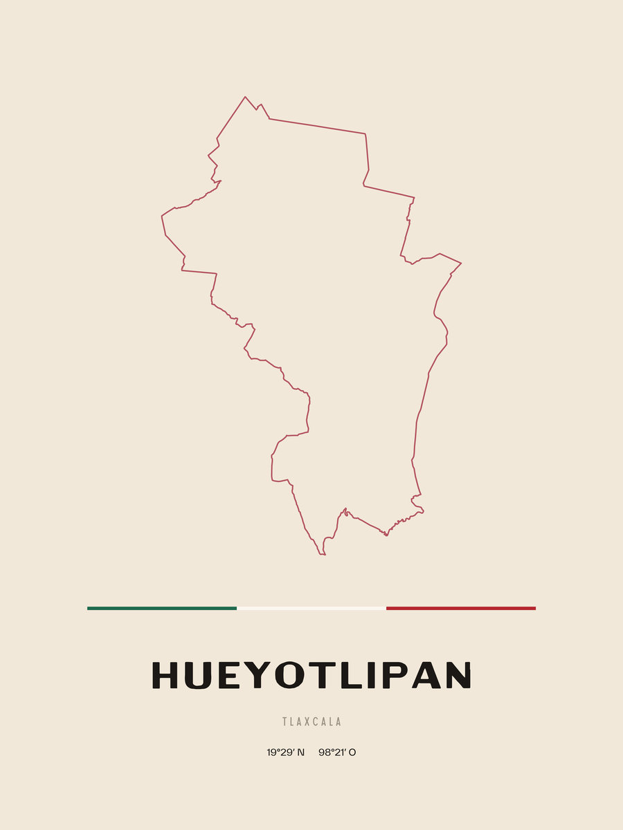Framed poster of Hueyotlipan, Tlaxcala.